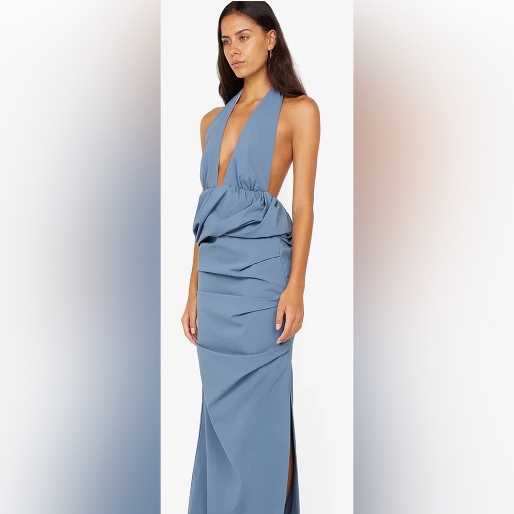 NWT Bec & Bridge Priscilla Bubble Maxi Dress/ size 8/ Steel
blue